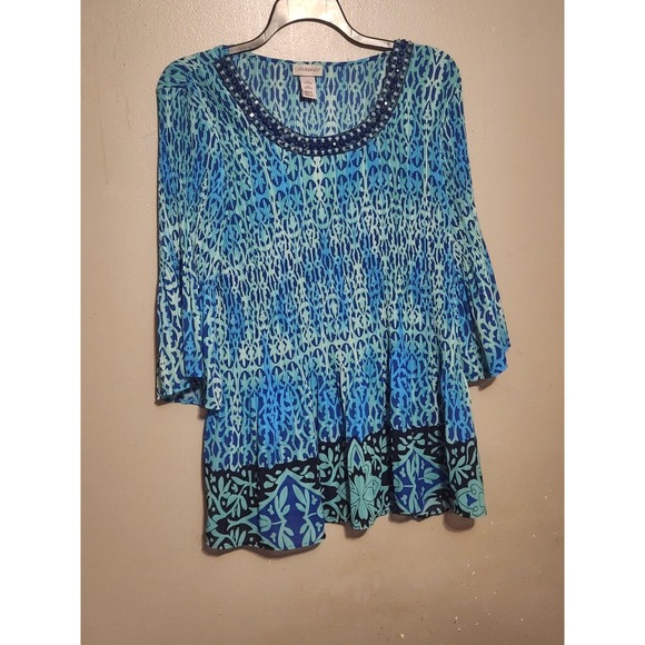 catherine's 2x tops 3/4 sleeve - Picture 1 of 7